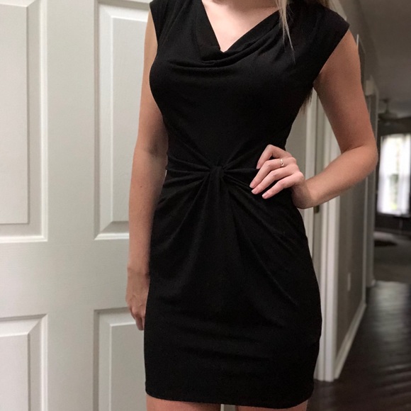 Michael Kors Cinched Waist Black Dress - Picture 2 of 8